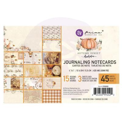 Prima Marketing - Journaling Cards - Autumn Sunset 4 x 6